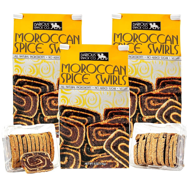 Darious Snack Co VEGAN and plant-based Moroccan Spice Date Swirls for Delicious