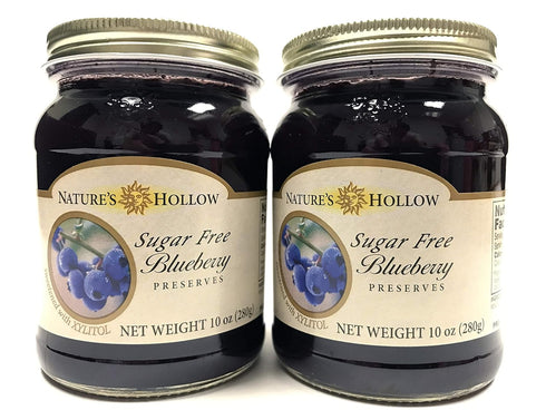 Nature's Hollow Sugar Free Blueberry Preserves 10 Oz | 2 Pack