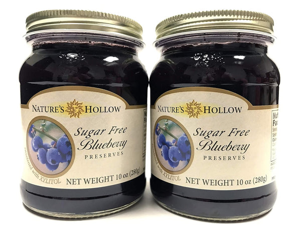 Nature's Hollow Sugar Free Blueberry Preserves 10 Oz | 2 Pack