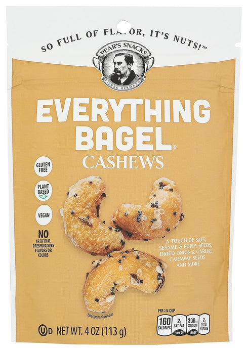 Pear's Snacks , Cashews Everything Bagel, 4 Ounce