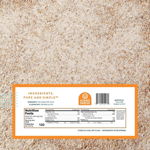 ONE IN A MILL 4LB |100% Whole Rye Flour All-Natural Unbleached Pre-sifted Bread Flour for Baking Cakes, Pie Crusts