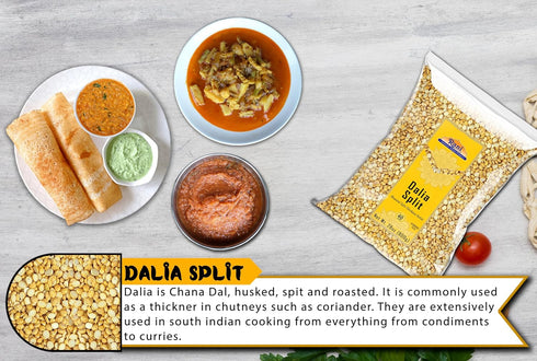 800g (28oz) Rani Daliya Split (Roasted Split Chickpeas Dalia) ~ All Natural | Vegan | Indian Origin