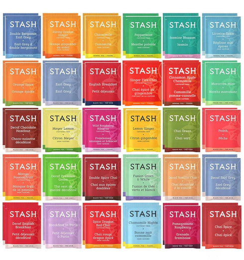 Stash Tea Bags Sampler Assortment (52 Count) 30 Different Flavors Gifts for