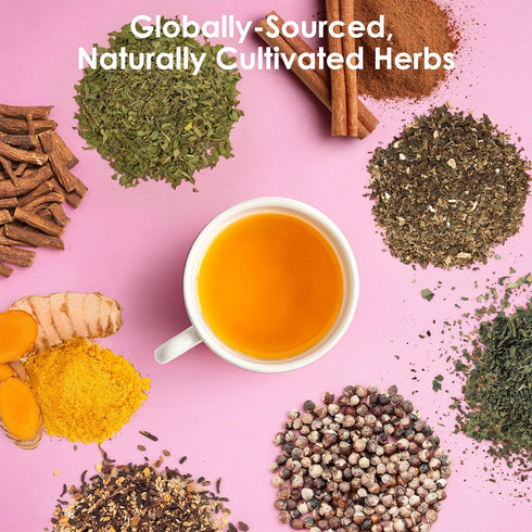 UBEEKOO 30 Hormone Balance Tea for Women, Organic Herbal Tea with Red Raspberry Leaf, Tulsi, Spearmint, Nettle for PMS
