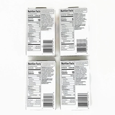 Great Value 4-Pack) Low Calorie Sugar-Free Drink Mixes Variety Fruit Flavor (Lemonade Variety