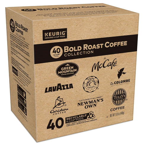 Pack, 40ct Keurig Bold Roast Coffee Collection Variety Keurig Single Serve K-Cup Pods