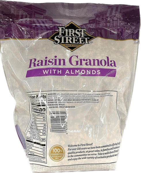 First Street 2 Raisin Granola with Almonds, pound bag