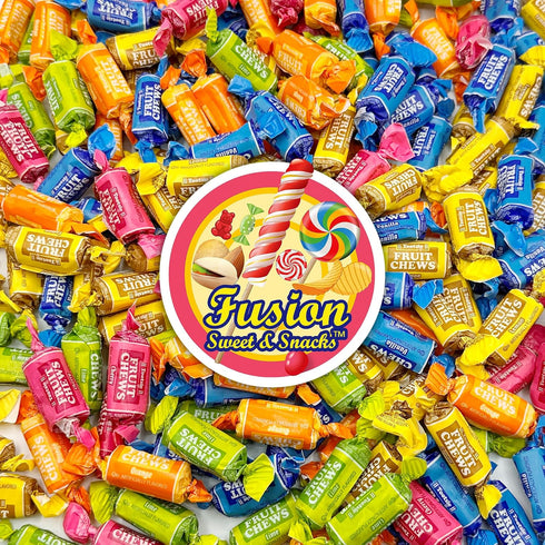 2 140 5 Fruit Chews Candy - Pounds Bulk Bag (Approx. Pieces), Fruit Chews Rolls, Assorted Flavors, Soft & Fruity Taffy