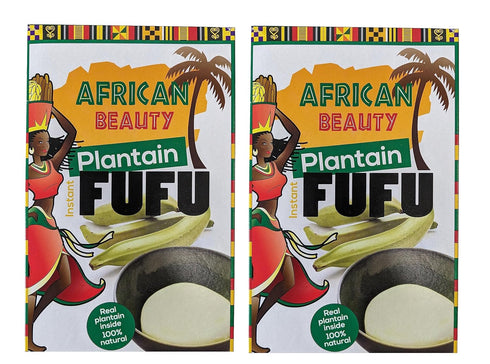 African Beauty Plantain Fufu Flour African Mix 24oz - Authentic, Premium Quality Fufu Flour