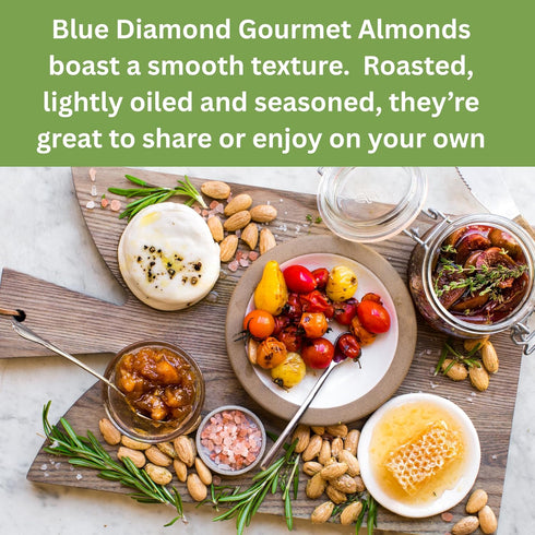 5 oz. Blue Diamond Almonds, Gourmet Specialty Garlic, Herb, and Olive Oil Flavored Classic Snack Nuts Perfect