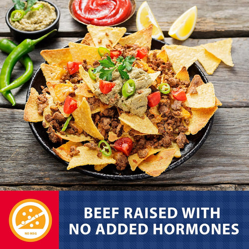 10g 6oz 12) Hereford Beef Taco Filling | Shelf Stable | Halal | Fully Cooked | Ready-to-Eat | of Protein per Serving |