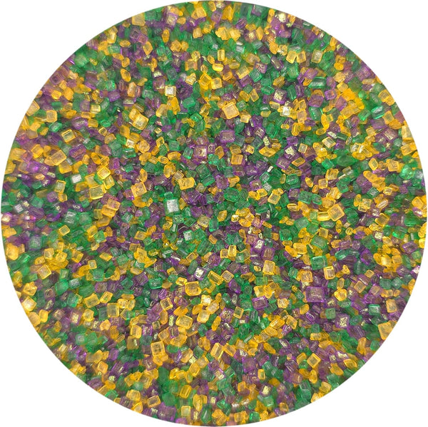 NCS Purple, Green & Yellow Sugar Crystals, Decorative Sugar Sprinkles for Baking