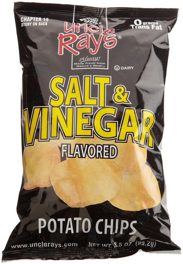 Uncle Ray's Salt & Vinegar Potato Chips, 3-Ounce Packages (Pack of 12)
