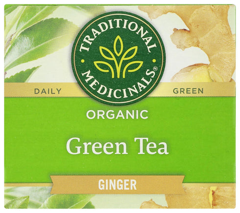(Pack 1) 16 Traditional Medicinals Organic Green Tea Ginger Herbal Tea, Promotes Healthy Digestion, of - Tea Bags