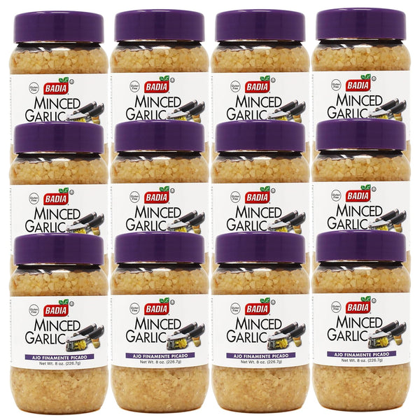 Badia Minced Garlic in Water, 8 Ounce (Pack of 12)