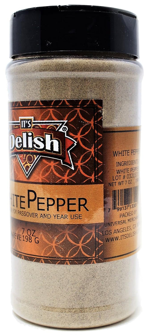 White Pepper by Its Delish, Ground, 7 Oz. Medium Jar
