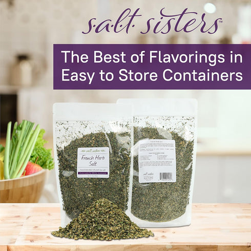 1lb s.a.l.t. sisters French Herb Salt | All-Natural, Gluten Free, MSG Free, Non-GMO | Easily Dissolvable Herb Blend