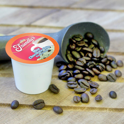 friendly's Flavored Ice Cream Coffee Pods, Compatible with Keurig K Cup Brewers, Mint Chocolate Chip, 12 Count