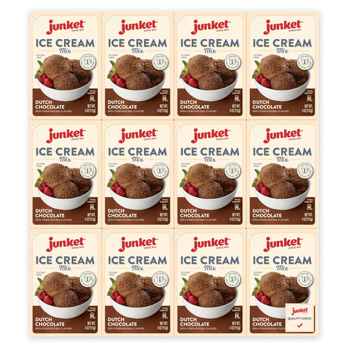 Junket Chocolate Ice Cream Mix: Makes 12 Quarts Old Fashioned Homemade Maker