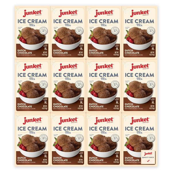Junket Chocolate Ice Cream Mix: Makes 12 Quarts Old Fashioned Homemade Maker