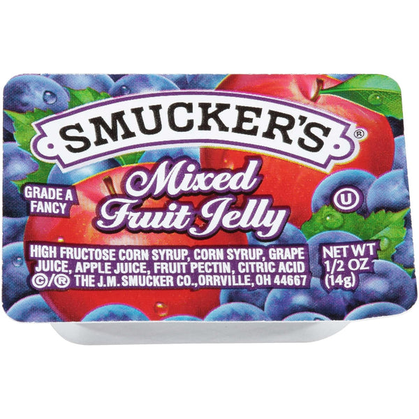 Smucker's Smuckers Mixed Fruit Jelly, 1/2 Ounce -- 200 per case.