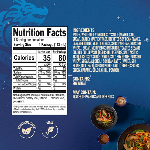 3.8oz (Pack 1)- Blue Dragon General Tao Stir Fry Sauce - Pouch of Sweet & Spicy Rice Vinegar, Soy & Hot Chili Based
