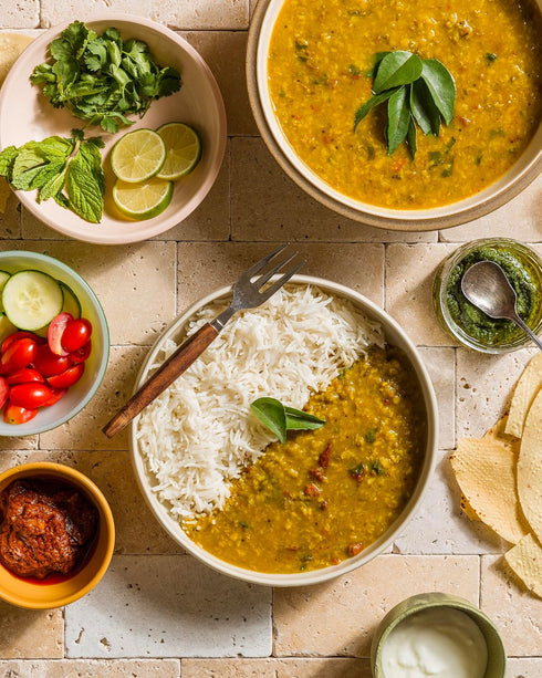 15g 8 oz, 4 Karma Mixed Lentil Dal - Organic Rice & Lentils Blend with Spices for Easy to Cook, Healthy Indian Comfort