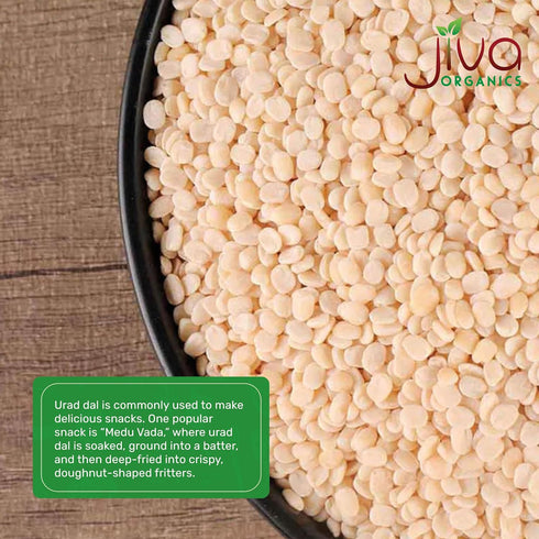 2 Packaging! Jiva USDA Organics Urad Dal (Split Matpe Beans) Pound - NEW