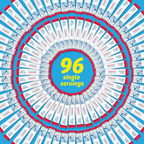 8 96 Packets (Pack 12) Wyler's Light Singles To Go Powder, Water Drink Mix, Raspberry, per Box, total