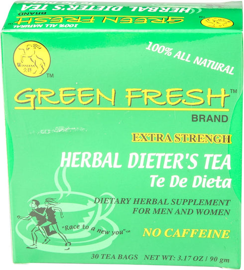 Green Fresh Extra Strength Herbal Dieters Tea, 30 Count, 2.11 Ounces