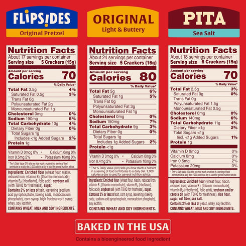 3-Flavor Pack, 4 Town House Crackers, Variety Boxes