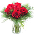 KaBloom - Merry Red Roses| Fresh For Delivery Prime with vase -