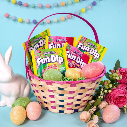 6.88 oz (16 LIK-M-AID Fun Dip Easter Candy, Wonderous Watermelon and Strawberry Licious, Easter Candy, pouches)