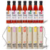 Set Packaging, Pack, Set 7 The Good Hurt Fuego, Hot Sauce Sampler Gift in Original Flavors Includes Habanero, Ghost