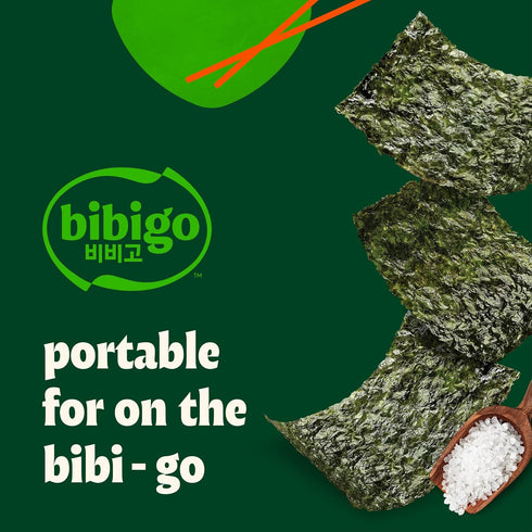 0.35 (Pack 12) Bibigo Seaweed Snack, Sea Salt Flavor, Non GMO, Gluten Free, Ounces
