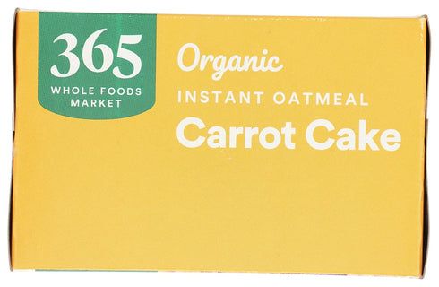 365 8 Count, 11.3 by Whole Foods Market, Organic Instant Oatmeal, Carrot Cake, Ounce