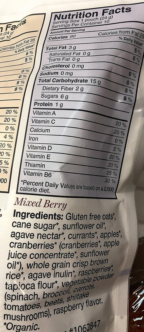 Made Good Pack (20 0.85 oz. 10 10 MadeGood Granola Minis Club ct, each); Bags Chocolate Chip and Bags Mixed Berry