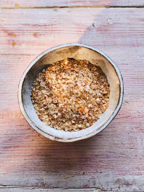 100g Maldon Chilli Sea Salt Flakes, Blended with Aleppo & Birds Eye Chillies - Take Simple Dishes to the Next Level