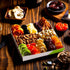 (12 Package, NUT CRAVINGS - Dried Fruit & Mixed Nuts Gift Basket in White Gold Box Assortments) Food Arrangement