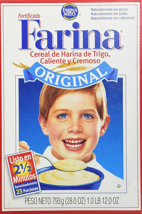 28 oz (packaging Farina Mills Fortified Farina Creamy Hot Wheat Cereal may vary)