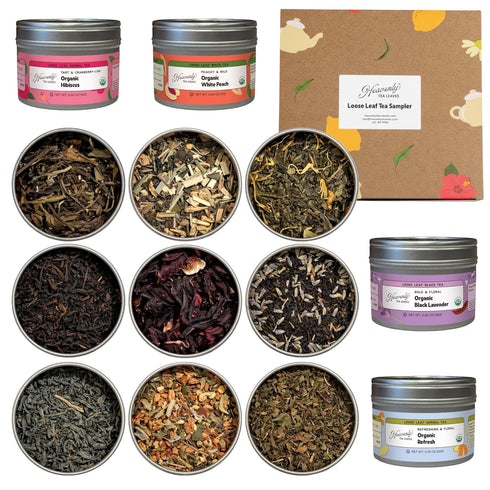 Heavenly Tea Leaves Organic Assorted 9 Loose Leaf Tea Gift Box (Approx.