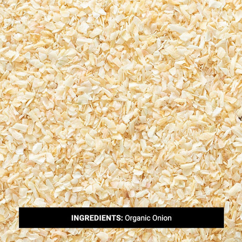 1-Pound Frontier Co-op Certified Organic White Minced Onion, Bulk, Warm, Sweet, Salty Flavor For Stews & Soups, Kosher