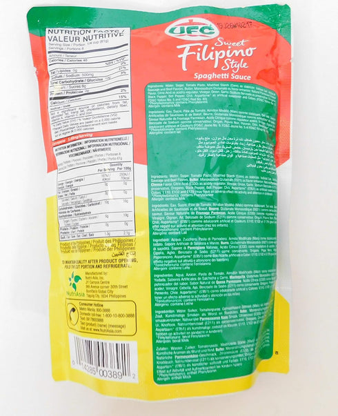 UFC Spaghetti Sauce, Sweet Filipino Blend, 500g pouch (Pack of 2)