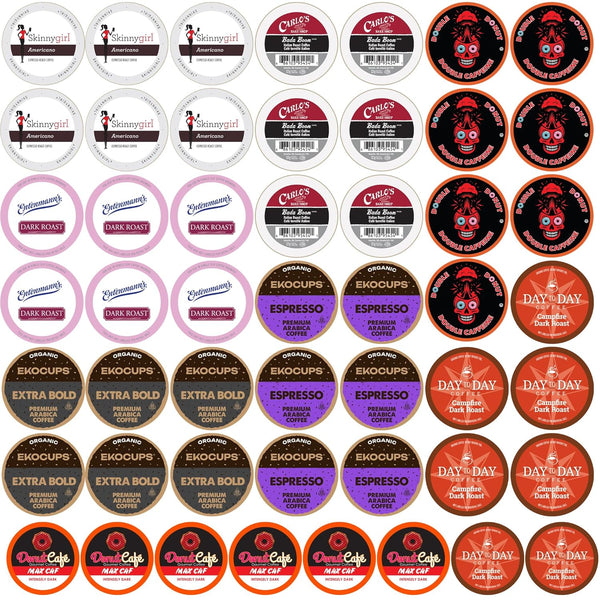 Perfect Samplers Extra Caffeine Extra Bold Coffee Single Serve Cups for Keurig