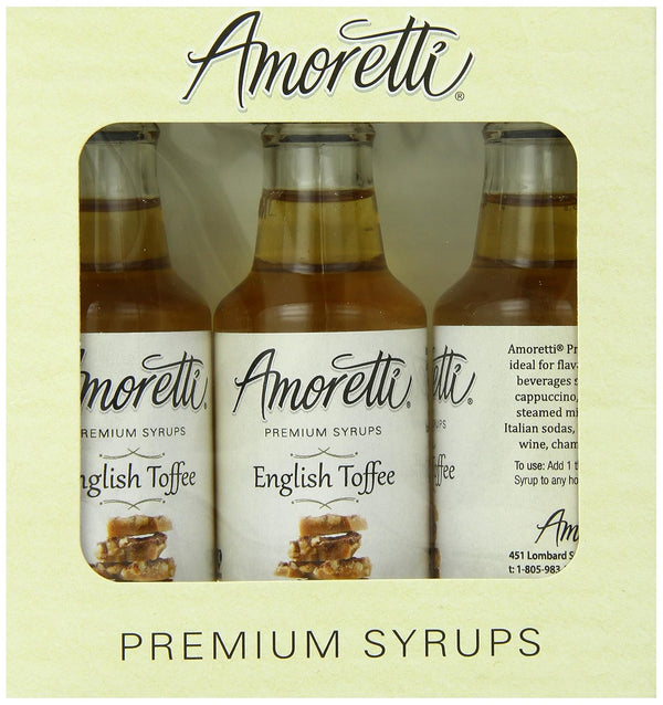 Amoretti Premium English Toffee Syrups 50ml - 3 Pack