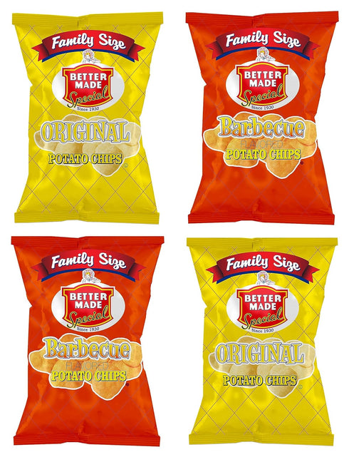 Better Made Special Original & BBQ Potato Chips Variety Pack (4) x