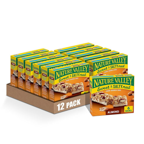 Nature Valley Sweet and Salty Nut Granola Bars, Almond, 6 Bars, 7.2