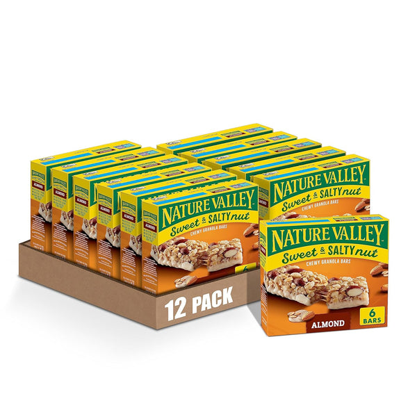 Nature Valley Sweet and Salty Nut Granola Bars, Almond, 6 Bars, 7.2