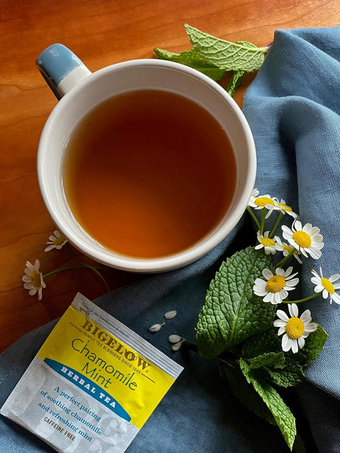 20 Count (Pack 6), 120 Bigelow Tea Chamomile Mint Herbal Tea, Caffeine Free, Box of Total Tea Bags