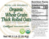 5lb Royal Lee Organics by Standard Process Organic, Gluten-Free Thick Rolled Oats, bag